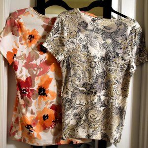 Two Croft and Barrow Classic T-shirts.